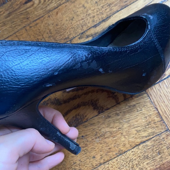 PULL&BEAR black basic high heel platform shoes - Picture 7 of 8